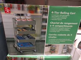 4 Tier Rolling Cart Costco Rolling Cart Metal Bins Rolls