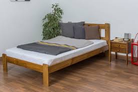 Massivholz ist ein durch eine strenge norm geregelter begriff. Einzelbett Gastebett Kiefer Vollholz Massiv Eichefarben A21 Inkl Lattenrost Abmessung 120 X 200 Cm