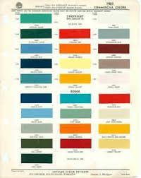 1961 Chevrolet Dodge Truck Paint Color Chart Ppg 61 Truck