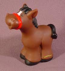 Fisher Price Little People 2001 Brown Baby Horse With Black Mane Farm Animal For 72590 Farm Baby Horses Brown Babies Farm Animals