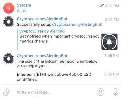 Telegram Bot For Bitcoin Crypto Notifications Cryptocurrency Alerting