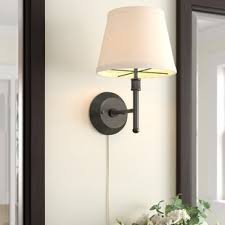 For bedside lighting, we recommend placing sconces about 30 inches above your. Plug In Wall Sconces Free Shipping Over 35 Wayfair