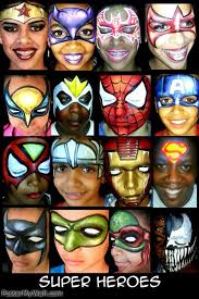 Super Hero S Are Still Some Of The Most Requested Designs We 3 This Collage By The Amazing Athena Stovall You Can Schminkgesichter Schminkvorlagen Schminken
