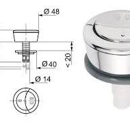 Bouton double poussoir pour chasse d'eau - Quincaillerie ...