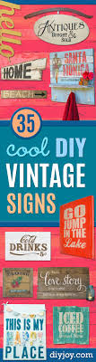 35 cool diy vintage signs that will add
