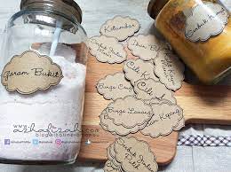 Kita cuma download pdf dan isi template label yang tersedia dengan nama kita. Diy Label Tag Barang Dapur Tema Rustic Blog Sihatimerahjambu