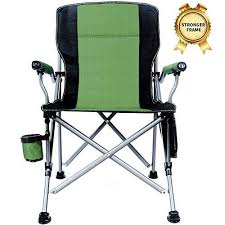 Lamberia Folding Camping Chair Heavy Duty Support 300 Lbs Outdoor Mesh Back Quad Chair With Arm R Heavy Duty Camping Chair Camping Chair Folding Camping Chairs