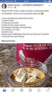 Pumpkin Cheesecake Lean Shake Leantoplans Lean Desserts Protein Shake Recipes Shake Recipes