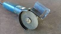 A welder's great idea for cutting iron with a hand grinding machine is  safer and easier