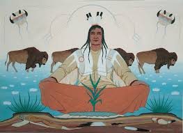 Oscar Howe American Yanktonai Nakota Sioux 1915 1983 The Origin Of Corn 1949 Tempera On Paper 21 3 8 X American Indian Art Native American Art Art