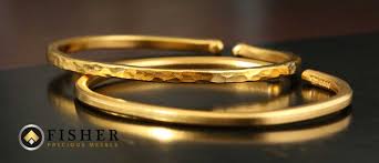 24k gold bullion bracelet smooth finish