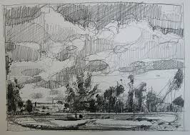 Boundary Original Landscape Drawing On Paper Stooshinoff Etsy In 2021 Landscape Drawings Landscape Sketch Original Landscape
