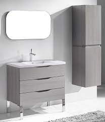 A floating bathroom vanity or a wall mount cabinet is a great option to create the illusion. Milano Ash Grey Modern Bathroom Furniture Bathroom Vanity Vanity Bathroom Furniture Modern