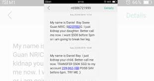 Check spelling or type a new query. Kidnapper Keen To Prove S Porean Ness In Ransom Message By Giving Nric Number Mothership Sg News From Singapore Asia And Around The World