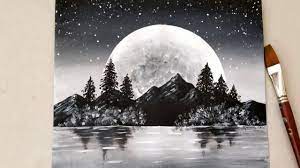Abstract painted ink stroke background. Black White Easy Landscape Painting For Beginners Acrylic Painting Technique Acrylic Painting For Beginners Easy Painting Frozen Ii Elsa Drawing Emma Watson Harry Potter