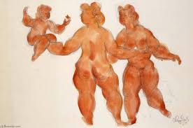 Untitled (3 female nudes) - Chaim Gross | Wikioo.org - The Encyclopedia of  Fine Arts