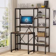 Maybe you would like to learn more about one of these? Tribesigns Mobile Computer Desk With 5 Storage Shelves And Monitor Stand Industrial Large Home Office Desk Study Table Writing Desk Workstation With Hutch And Bookshelf Rustic Brown Walmart Com Walmart Com