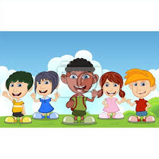 Ilustracion de ninos felices amigos jugando en la calle ciudad ilustracion dibujo animado y mas vectores libres de derechos de actividad de fin de semana istock from media.istockphoto.com. Ninos Jugando En La Calle Agitando Su Mano Comiendo Helado Y Vinilos Para La Pared El Paisaje Multicultural Ondulacion Myloview Es