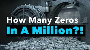 If you can remember this thumb rule, you will do just fine the total number of zeros in 1 million pounds is 6. How Many Zeros In A Million How Much Is 1 Million Dollars In Indian Rupee Youtube