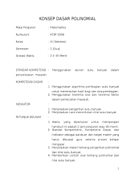 Dalam khotbah khatib hendaknya berdiri. Konsep Dasar Polinomial Ima