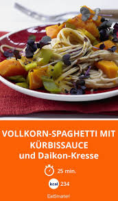 Vollkorn Spaghetti Mit Kurbissauce Rezept Vollkorn Vegetarische Hauptgerichte Gesunde Rezepte