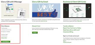 Scroll to the bottom of the page. Check Starbucks Gift Card Balance Plato Guide