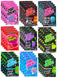 Amazon Com Pop Rocks Crackling Candy Variety Pack Of 36 Classic Popping Candy Nine Different Flavors Bulk Pop Rocks Grocery Gourmet Food