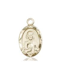 Jude multi heart silver lariat necklace. St Jude Pendant 14 Kt Gold Long Catholic Saint Medals