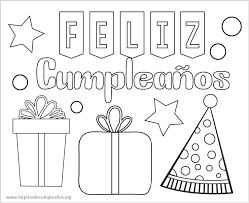 Feliz Cumpleaños Para Colorear