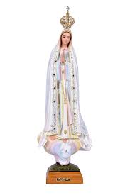 O dia de nossa senhora de fátima é comemorado em 13 de maio no brasil. Imagem Nossa Senhora De Fatima Fibra 55cm Cordis
