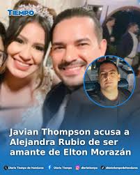 Escándalo! Thompson habría sostenido en varias ocasiones que la  presentadora mantenía un romance extramarital con el popular presentador  hondureño. https://tiempo.hn/alejandra-rubio-elton-morazan/