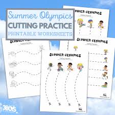 summer olympics cutting practice sheets