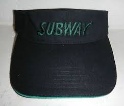 Subway Sandwich Restaurant Apparel Employee Uniform Sun Visor Cap Employee Uniform Visor Cap Sun Visors