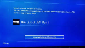 Last Of Us Part Ii Data Corruption Corrupt Install Error Youtube