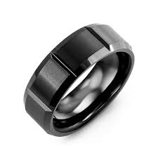 Satin Black Ceramic Wedding Band With Vertical Grooves Ceramic Wedding Bands Black Ceramic Ring Ceramic Wedding Ring