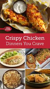 Easy recipes perfect for families and picky eaters. Crispy Craveable Chicken Dinners Chicken Dinner Chicken Recipes Recipes