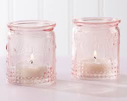 Vintage Pink Glass Tealight Holder Favors