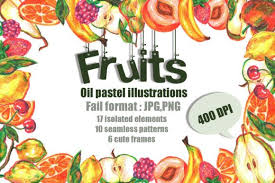 Files are suitable with most die cut machines such as cricut, silhouette, sure cuts a lot, scanncut, etc. Fruits Oil Pastels Illustrations Set Graphic By Vasharisovasha Creative Fabrica In 2020 Oil Pastel Pastel Illustration