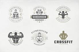 Here's the best free logo mockups such as 3d logo mockup, paper logo mockup, logo mockup psd, gold logo mockup, wall logo mockup, embossed logo mockup. Retro Fitness Gym Logos Set In Logo Templates On Yellow Images Creative Store