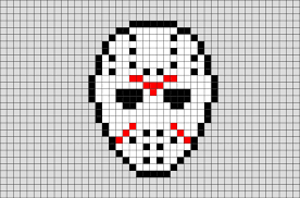 Friday the 13th mask drawing. Easy Pixel Art Friday The 13th Mask Pixel Art Dear Art Leading Art Culture Magazine Database