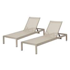 Noble House Cape Coral Silver 2 Piece Metal Outdoor Chaise Lounge 7611 The Home Depot In 2020 Outdoor Chaise Outdoor Chaise Lounge Outdoor Lounge Furniture