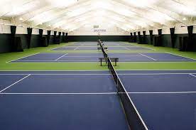 Now, we are proud to add indoor tennis to our offerings! Indoor Tennis Courts Indoor Tennis Tennis Court Tennis Court Backyard