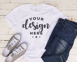 Highest quality mockups for photoshop. Free Bella Canvas 3001 T Shirt Mockup With Jeans And Shoes Psd Free Mockups Generator