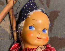 Vintage 1962 Knickerbocker Fred Flintstone Push Button Marionette With  Original Box