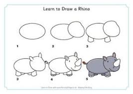 Learn to draw a zebra the pattern of a zebra's stripes are unique so when you've practiced with our learn to draw a zebra tutorial you could try changing the stripe patterns to make your. Learn To Draw A Rhino Rhino Art Animal Drawings Rhino Painting
