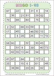These printable bingo cards for kids include a calling list, game boards and game these bingo cards are easy to download and print, allowing for quick use for play in groups or as a whole class. Free Printable Bingo Cards 1 90 Pdf Printables Hub