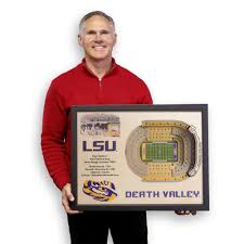 Lsu Tigers Tiger Stadium 3d Wood Stadium Replica 3d Wood Maps Bella Maps