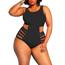 Rotita Womens One Piece High Waist Plus Size Swimsuits Sexy Tummy Control Bandage Swimwear