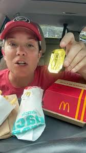 Trying McDonald’s new Gold Edition Snack Wrap with special fancy gold sauce 