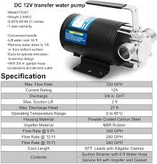 (you can learn more about our rating system and how we pick each item here.). Buy Water Pump 12v Water Pump 1 10 Hp 330 Gph Water Transfer Pump With 3 4 Inch Ports Suction Hose And Spare Impeller Electric Water Pump Utility Pump Black Online In Taiwan B087n5fpvy